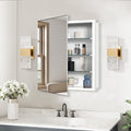Bathroom Medicine Cabinet with 20x20 in Square Beveled Frameless Mirror by HOME