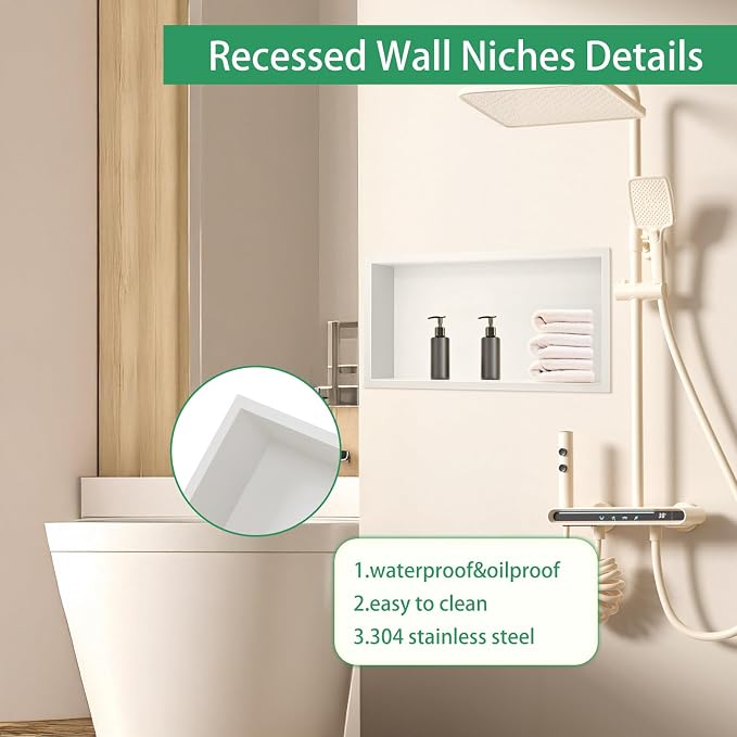 SaniteModar Shower Niche, Stainless Steel Niche - Image 5
