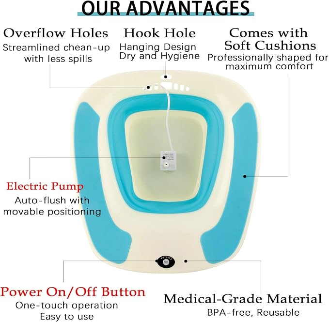 Electric Sitz Bath, Sitz Bath for Hemorrhoids, Sitz Bath for Toilet Seat - Image 8