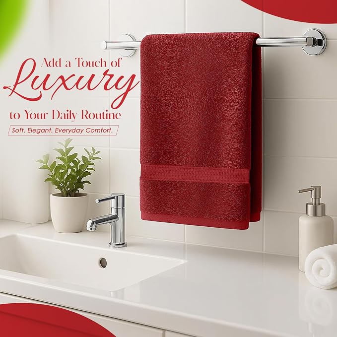 RIVERSIDE 6 Pack Premium Hand Towels Set, 16x28 inches, 100% Ring Spun Cotton - Image 4