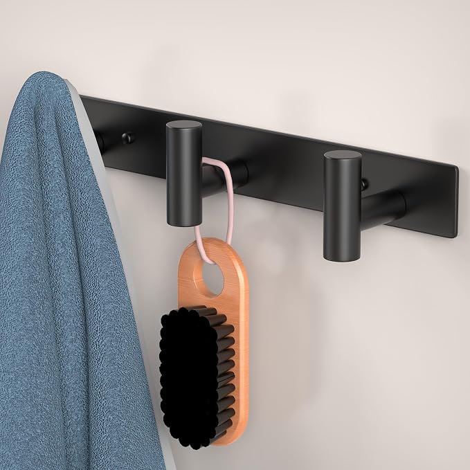 HUFEEOH 2 Pack Coat Hooks Wall Mount, Heavy Duty Towel Hooks Purse Rack - Image 5