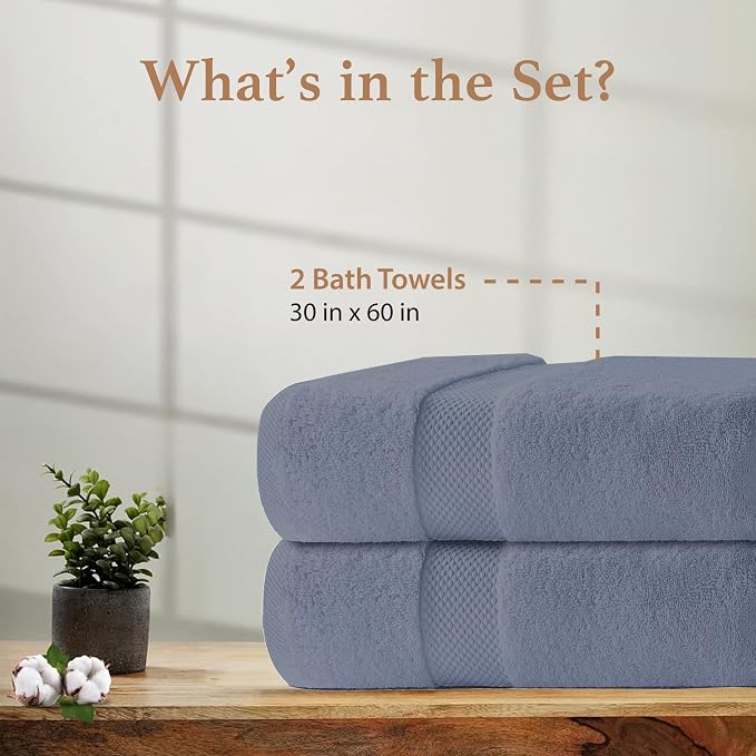 100% Cotton Bath Towels, Luxury 700 GSM Bath Towel, Highly Absorbent Bathroom - Image 2
