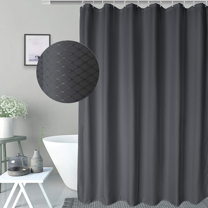 AooHome Extra Long 72x86 Inch Shower Curtain, Polyester Waffle Weave Design by AooHome