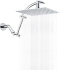 Hibbent All Metal cUPC Certified Rain Shower Head, Solid Brass Adjustable by Hibbent