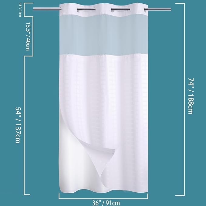 Conbo Mio Stall No Hook Shower Curtain - Image 6