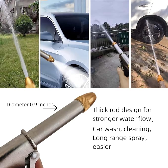 Upgrade Garden Hose Nozzle Sprayer, Adjustable High Pressure Water Hose Nozzle - Image 3