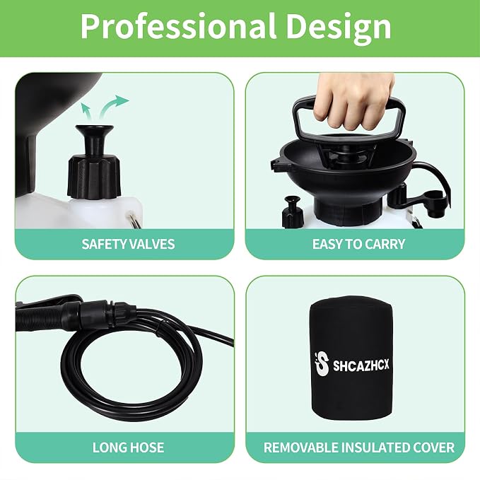 1.3 Gallon/5L Portable Outdoor Shower, 10 Spray Modes, No Power Needed - Image 5