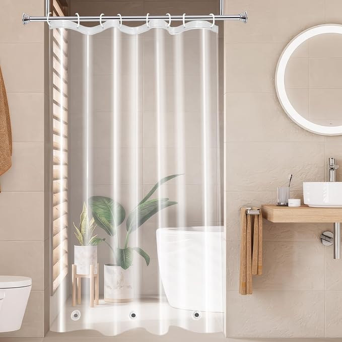 AooHome Eva Clear 48x72 Inches Shower Curtain Liner, See Through Clear 8G by AooHome