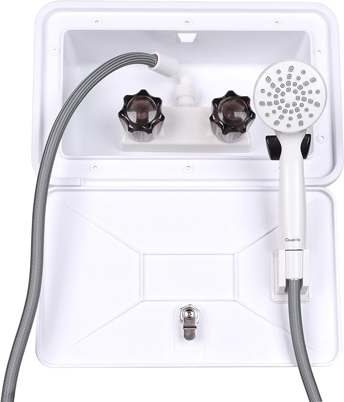RV Outdoor Shower Exterior Shower Box Kit, Easy Install RV Outdoor Shower by Awelife