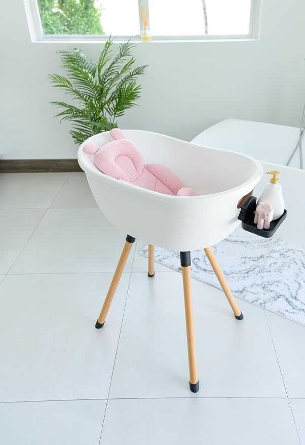 Luxury Baby Bathtub with Wooden Stand – 3-Stage Convertible, Ergonomic & - Image 4