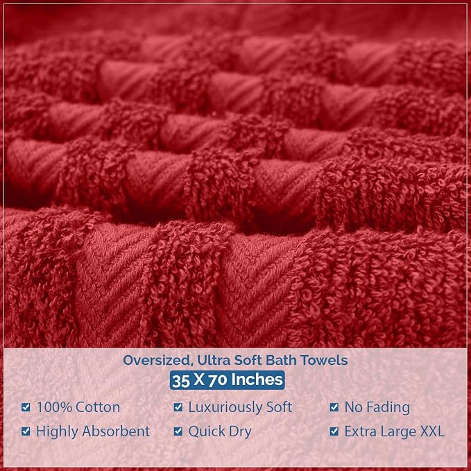 DAN RIVER 2 Pack Luxury Bath Sheets 35x70, 600 GSM, Soft & Quick Dry 100% Ring - Image 8