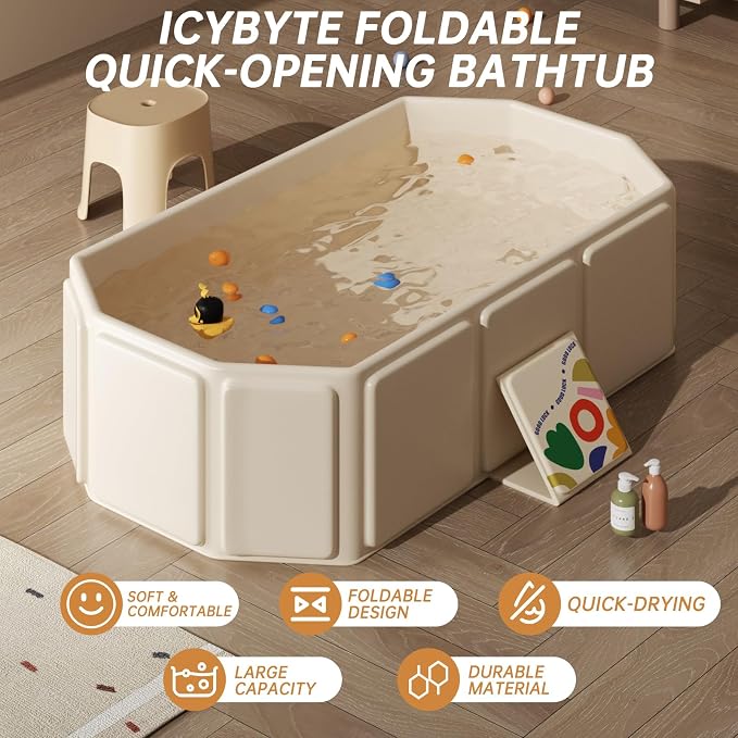 Baby Foldable Kids Bathtub for Infants to Toddler - Image 2