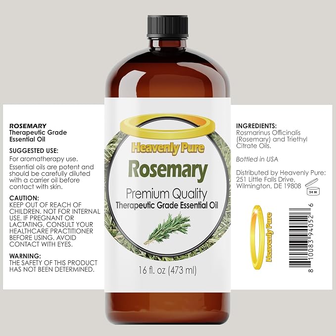 Rosemary Essential Oil 16 oz Large Bottle - Image 2