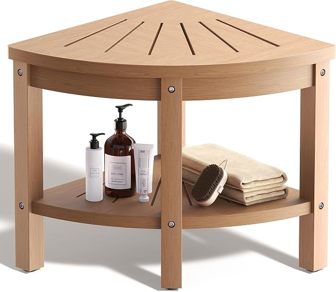Shower Stool for Inside Shower, Corner Shower Stool, Shower Bench Seat by ACUELGardenFurniture