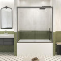 Shower Doors Glass Sliding, Semi-Frameless, 1/4" Inch Sgcc Tempered Glass by Unknown