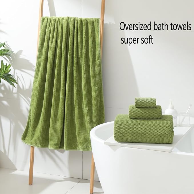 YTYC 29x59 Inch Bath Towels Set of 6 Large, Super Soft Absorbent Lint Free - Image 3