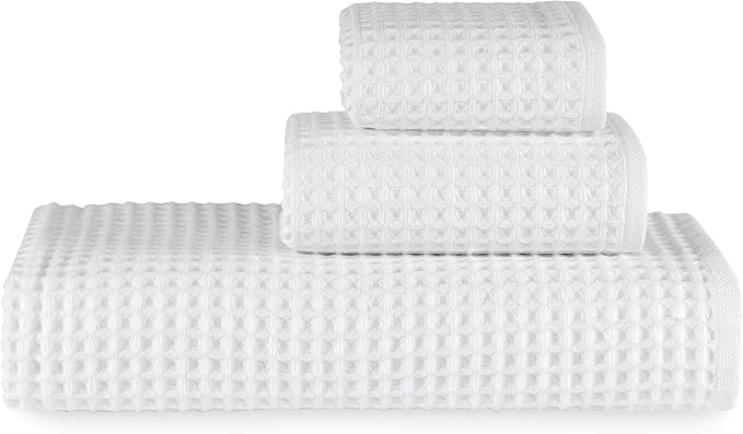 sea me at home Waffle Bath Sheet Set, 100% Turkish Cotton, Includes 1 Bath Sheet by seameathome