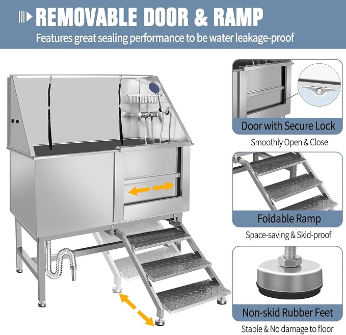 Professional Stainless Steel Dog Bathing Station - Image 3