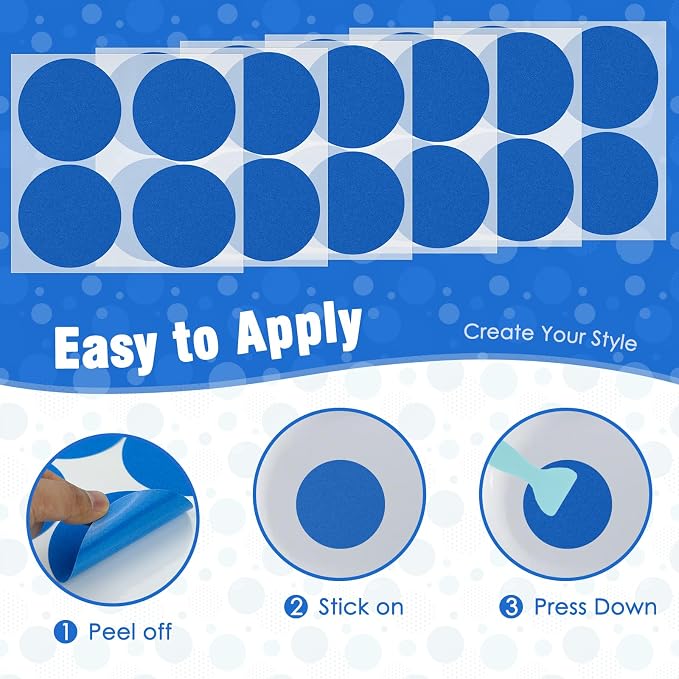 S&X 24 Pcs Non Slip Shower Stickers, High Traction Bathtub Dots, Durable Grit - Image 7