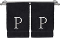 Monogrammed Hand Towel, Personalized Initial Gift, Extra Absorbent 100% Turkish by BareCotton