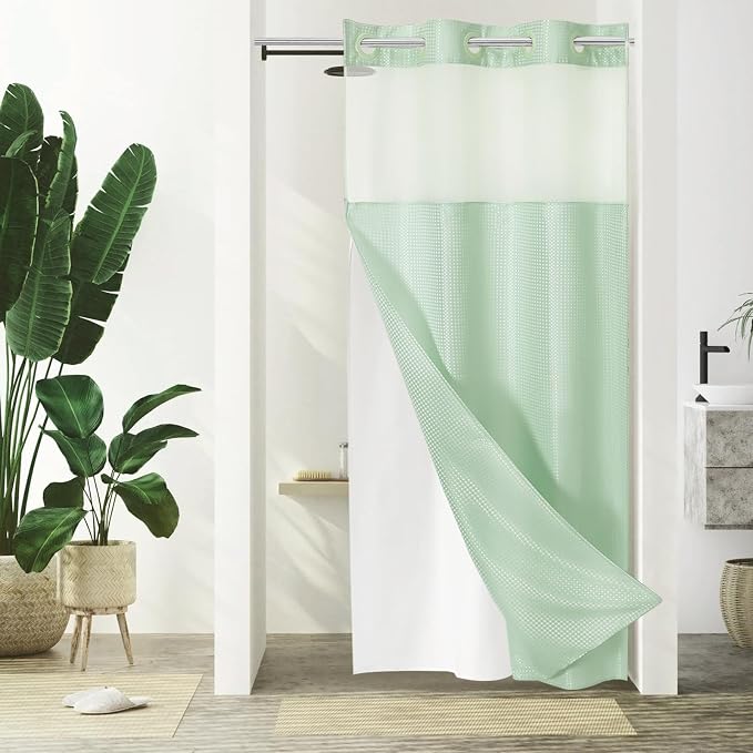 Gibelle Stall Small Shower Curtain 36x74, Waffle Weave Shower Curtain by Gibelle