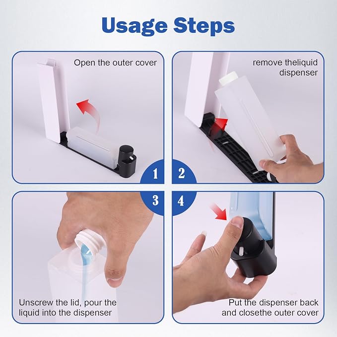 Shampoo and Conditioner Dispenser Bathroom Shower Soap Dispenser Wall Mounted - Image 5