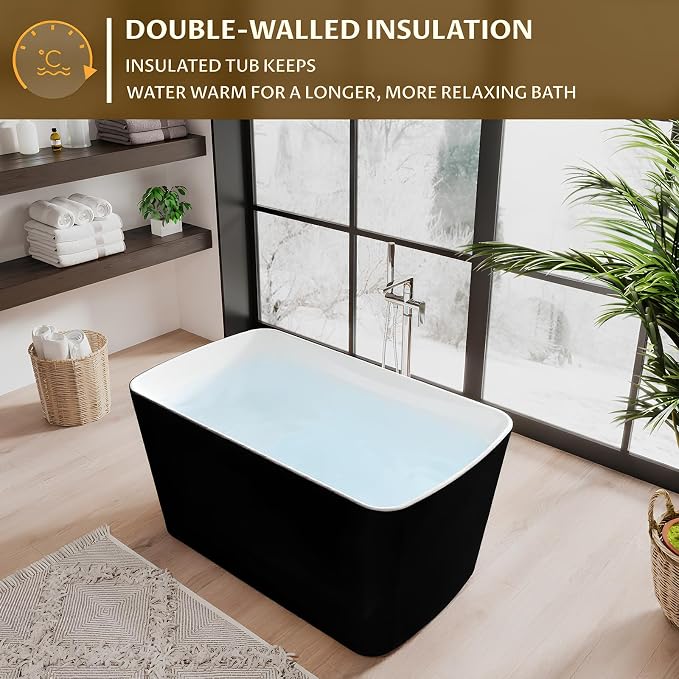 49" Acrylic Freestanding Bathtub, Soaking Tub - Image 5