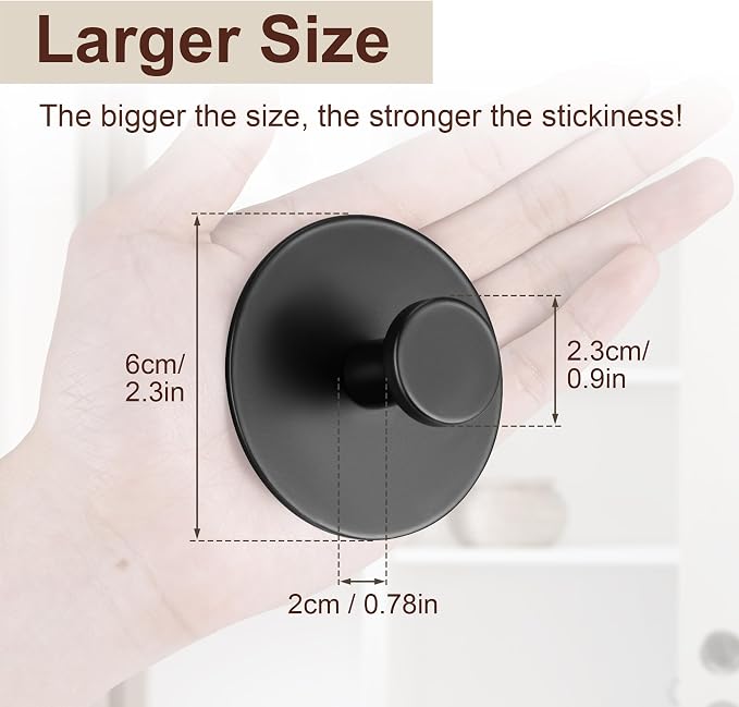 10-Pack Adhesive Wall Hook for Coat and Towel: Extra Sticky 12 LB, Stainless - Image 5
