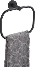 Angle Simple Matte Black Towel Ring Swivel, SUS 304 Stainless Steel Bathroom by AngleSimple