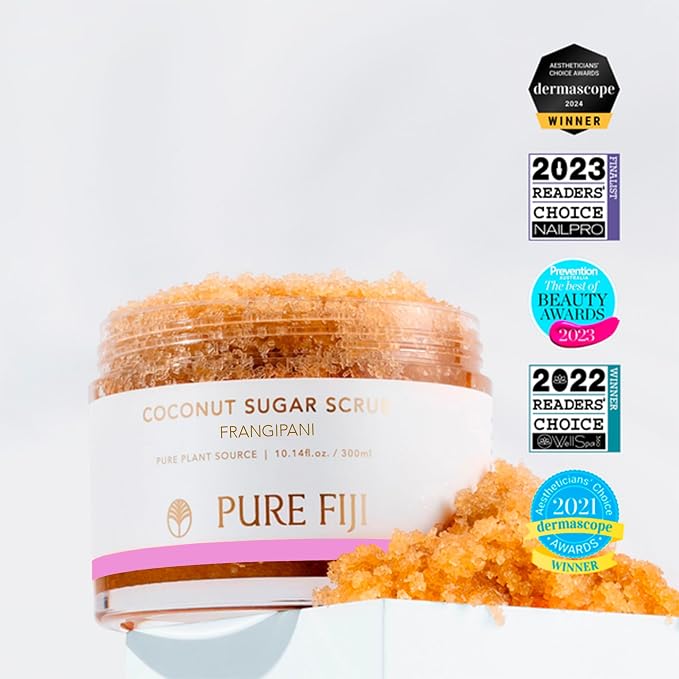 Pure Fiji Coconut Sugar Body Scrub, Frangipani - Image 7