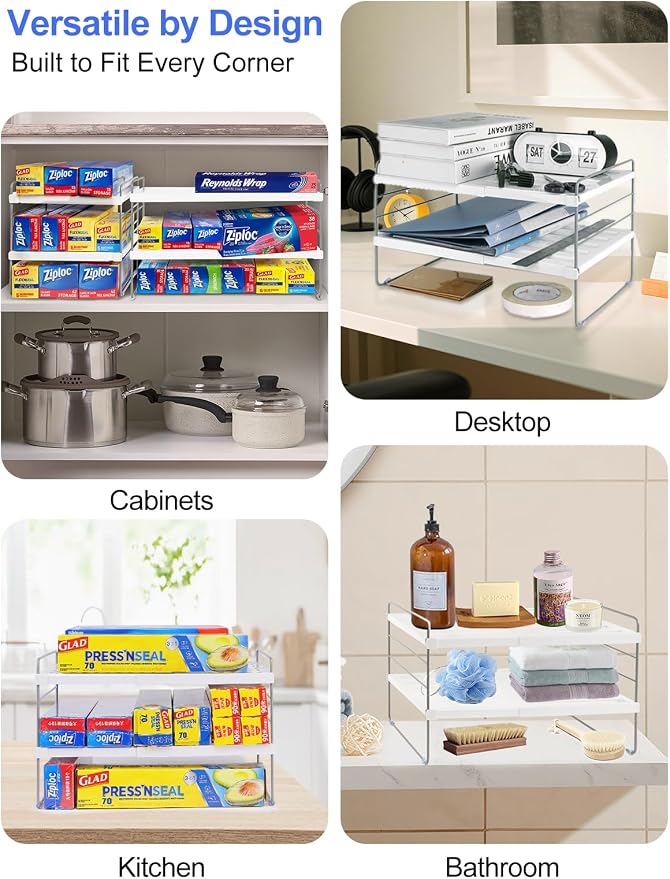 Cirhy Pantry Organizers and Storage, 3 Tiers Expandable Foil and Plastic Wrap - Image 6