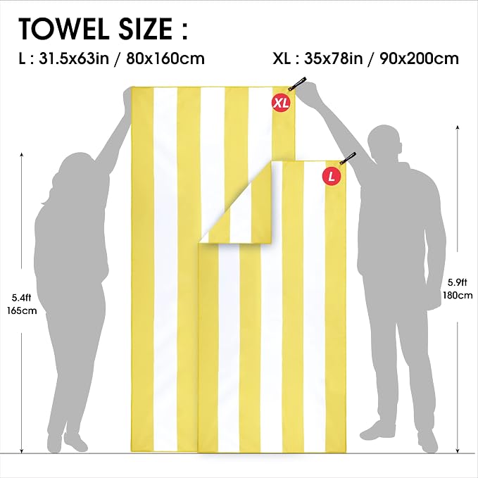 4Monster Microfiber Beach Towel Quick Dry, Super Absorbent Lightweight Travel - Image 4