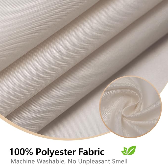 Waterproof Fabric Shower Curtain Liner Khaki - Image 2