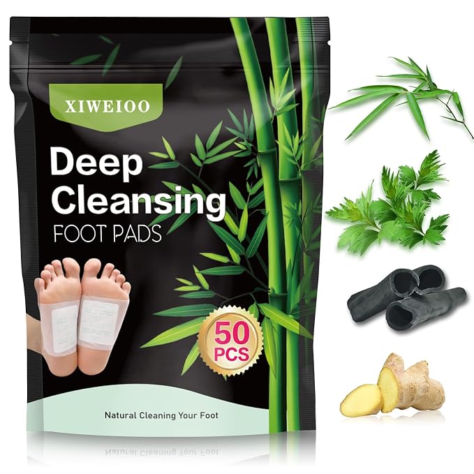 50 Pack Foot PadsNatural Ginger Wormwood Bamboo Vinegar Foot Care Patch - Image 5