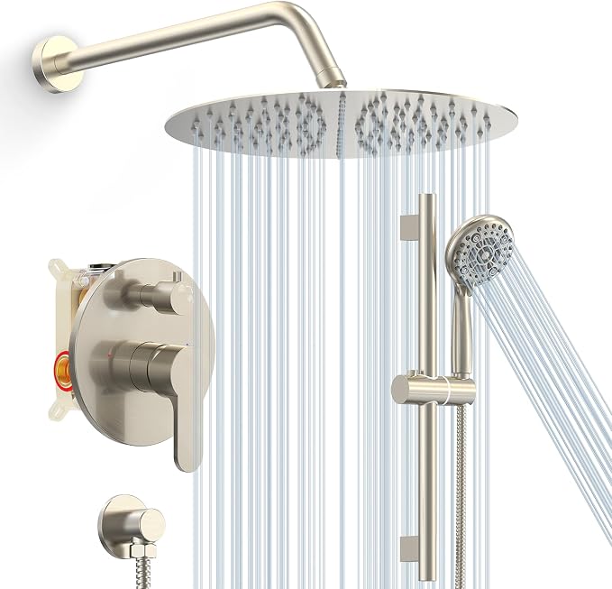 SR SUN RISE 12 Inch Rain Shower System, High Pressure Shower Heads and Handheld by SRSUNRISE