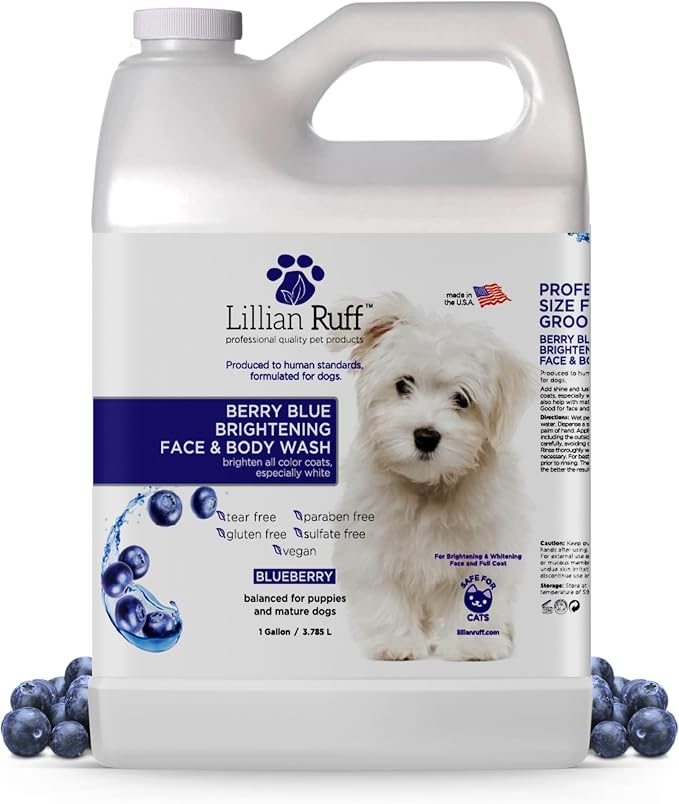 Lillian Ruff PRO Formula Berry Blue Brightening Pet Shampoo by LillianRuff
