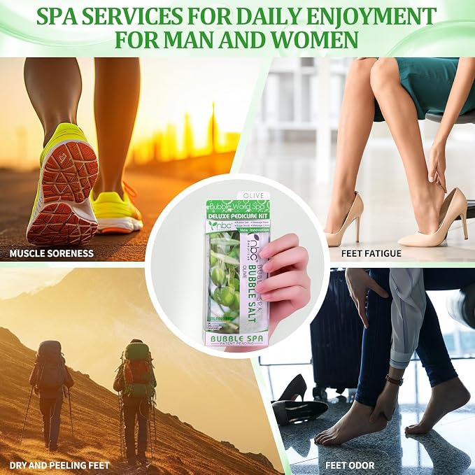 Pedicure Kit Foot Soak Set: Bubble Salt, Sugar Scrub, Massage Mask, Massage - Image 7