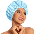 Reusable Shower Cap for Women, Large Waterproof Shower Essentials Bonnet by Edoneery