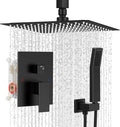 Ceiling Mount Shower Faucet Set Square Showerhead Bathroom Rainfall Shower by IUERASD