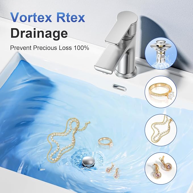 Bath Universal 2-in-1 Bathroom Sink Stopper, Pop-up - Image 2