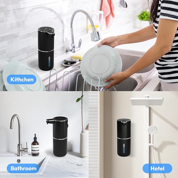 2 Pack Automatic Soap Dispenser Touchless, Liquid Hand Soap Dispenser 12.8oz - Image 8