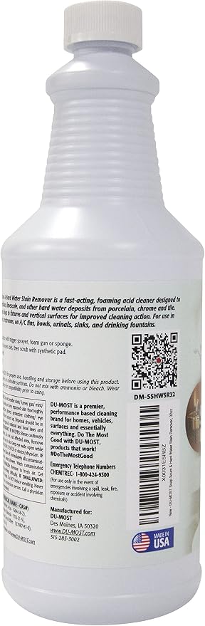 DU-MOST Soap Scum & Hard Water Stain Remover, High Foaming Acid Cleaner Removes - Image 5