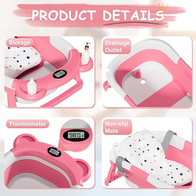 TPN Collapsible Baby Bathtub, Baby Bath Tub - Image 6