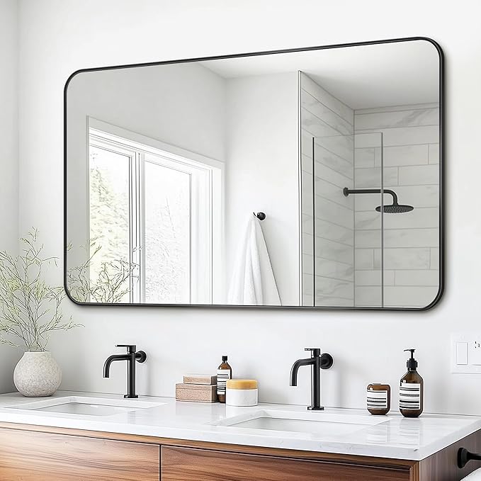 Antok Bathroom Mirror, Decorative Mirrors Vanity Mirror Aluminum Alloy Frame by AntokMirror