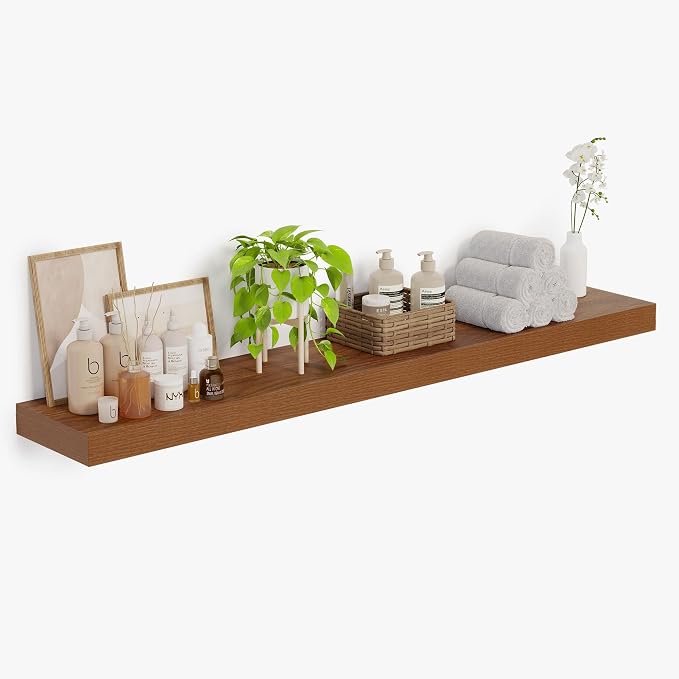Heimlove 12 Inch Deep Floating Shelves, 72 x 12 inches Long Wall Shelf by Heimlove
