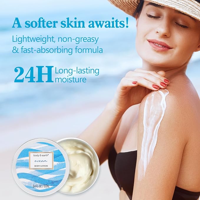 Bath and Body Gift Set for Women, Body & Earth Ocean Gift Basket, Body Lotion - Image 4