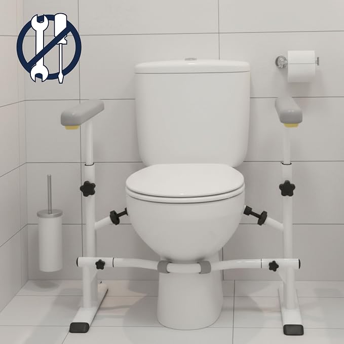 KMINA Toilet Safety Rails for Seniors, Heavy Duty Frame - Image 5
