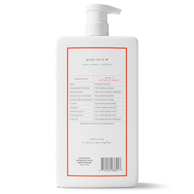 Native Sulfate Free Body Wash Contains Naturally Derived Ingredients | - Image 11