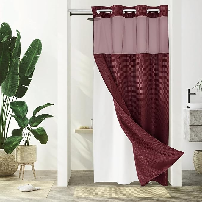 Gibelle Stall Small Shower Curtain 36x74, Waffle Weave Shower Curtain by Gibelle
