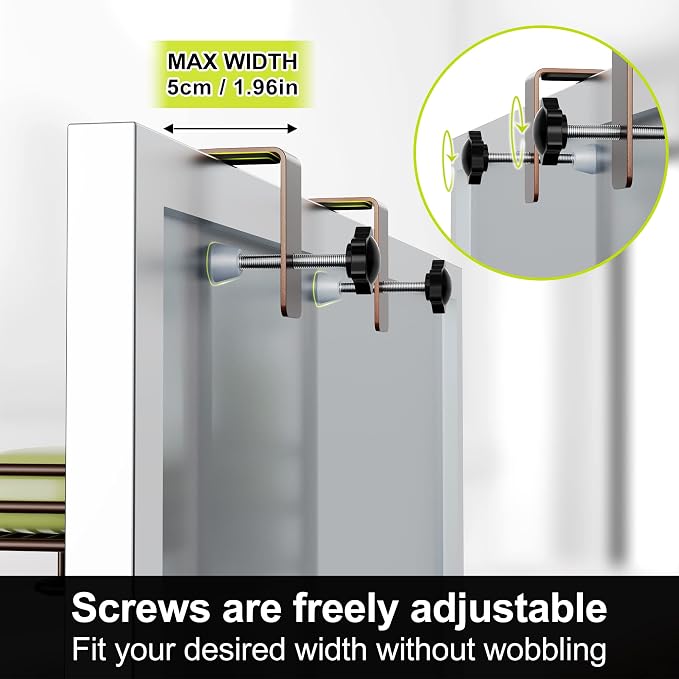 Orimade Over the Door Shower Caddy Adjustable 5 Tier Bronze, Bathroom Hanging - Image 6